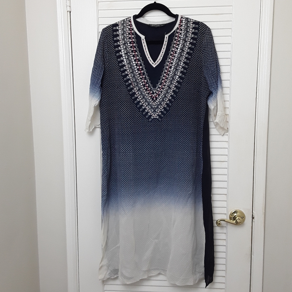 Kurta XL US 12 UK 16 Bollywood Indian Tunic Silk